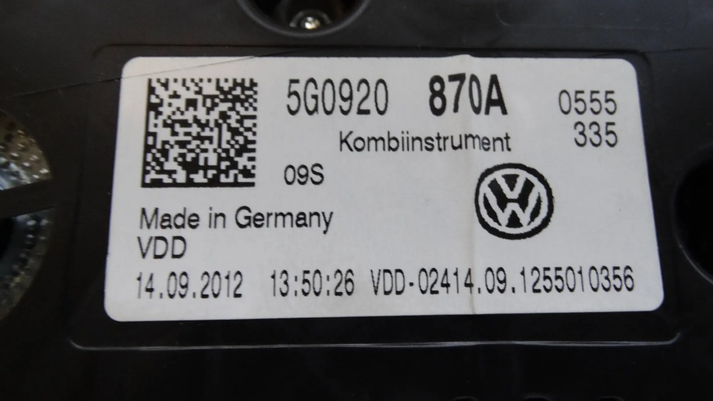 фото №5, Лічильник приладова панель 5g0920870a vw golf vii дизель