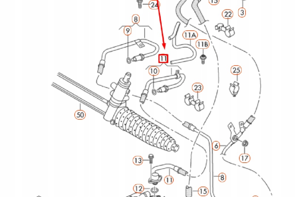 фото №8, Шланг усилителя vw touareg 11-18