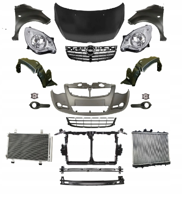 фото №1, Opel agila h08 2008-2015 kompletny перед капот pas