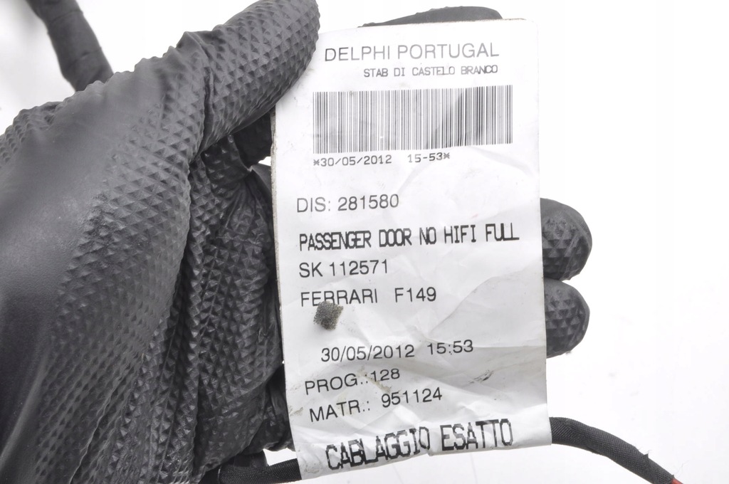 фото №7, Ferrari california 4.3 жгут электропроводка электрическая дверь левая 281580