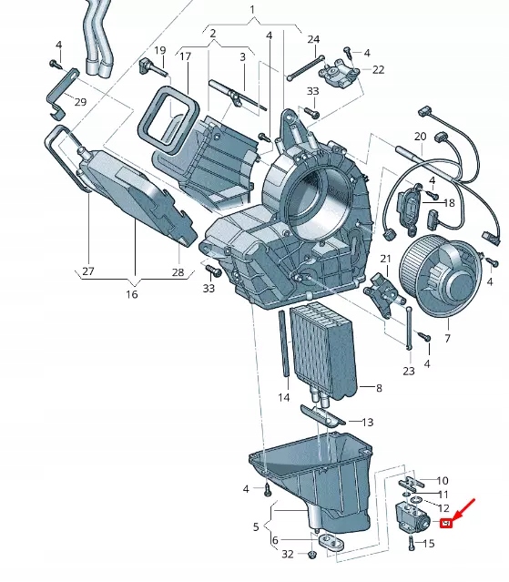 фото №1, Vw transporter vi t6 air кондиционер expansion клапан 7e0816679