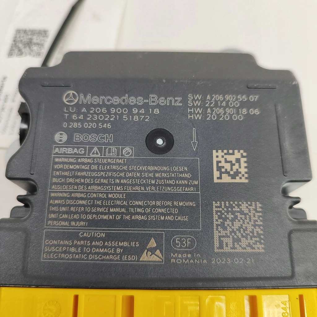 фото №11, Mercedes-benz eqs v297 2023 блок керування / модуль подушка безпеки