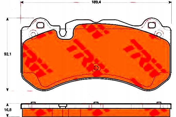 фото №1, Trw тормозные колодки тормозные mercedes перед c219 r129 r230