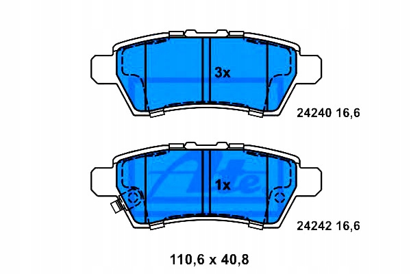 фото №1, Ate тормозные колодки тормозные nissan pathfinder iii xterra