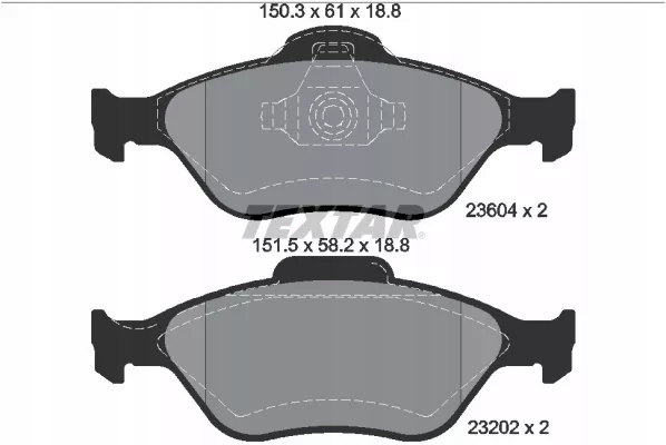 2360406 тормозные колодки ham. ford p. fusion 02- textar Цена
