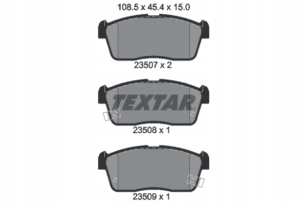 фото №15, Textar 2350701 набор тормозных колодок тормозных, тормоза дисковые