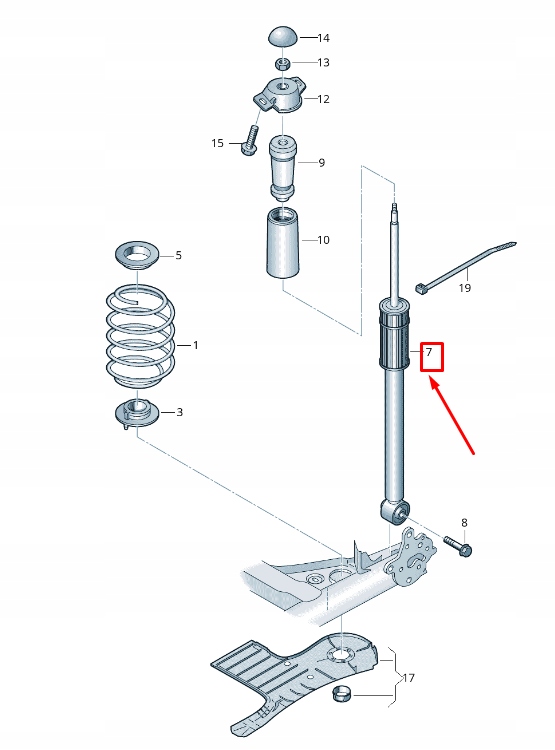 фото №1, Skoda kamiq rear gas shock абсорбер 2q0513119bn