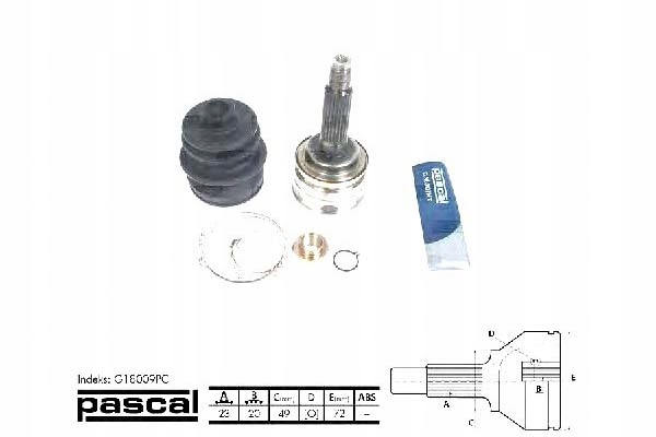 фото №2, Pascal g18009pc набір шарнір, wał привідний