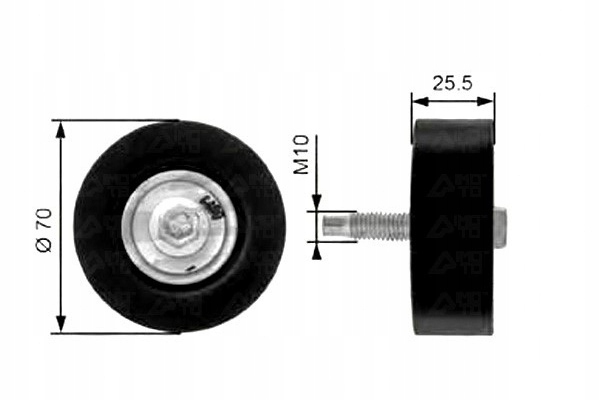фото №2, Gates ролик направляющая ремень ford focus maverick t