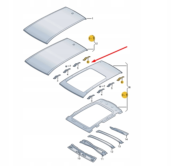фото №1, Skoda enyaq iv roof rail rear left кронштейн 5lg817905