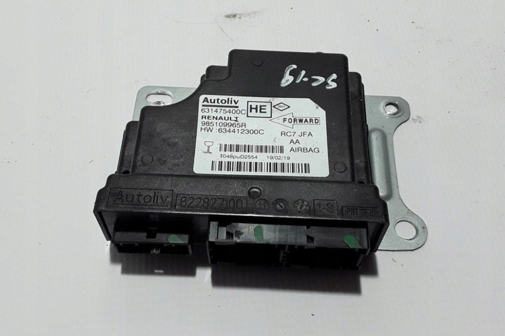 фото №1, Модуль подушка безопасности renault scénic iv j9_ 985109965r 1.3l бензиновый 2019