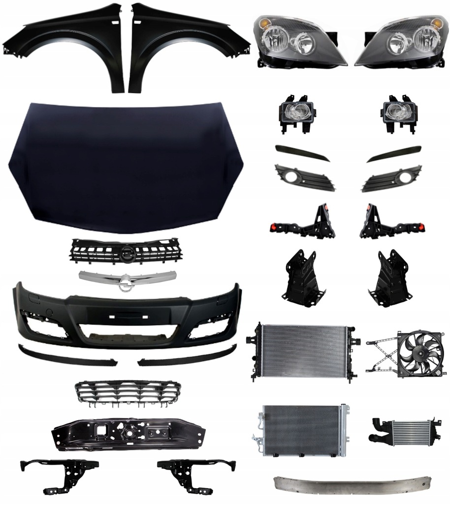 фото №1, Opel astra h 03-07 бампер pas капот крыло