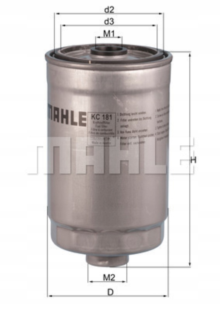 Knecht kc 181 фільтр пального Доставка
