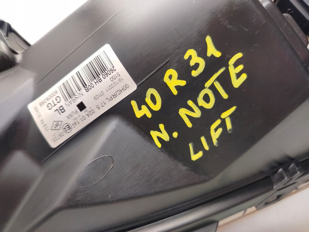фото №12, Nissan note e11 lift 09r- фара лампа лівий перед ліва передня