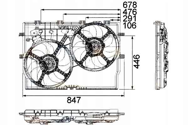 фото №1, Hella вентилятор радиатора с корпус fiat ducato