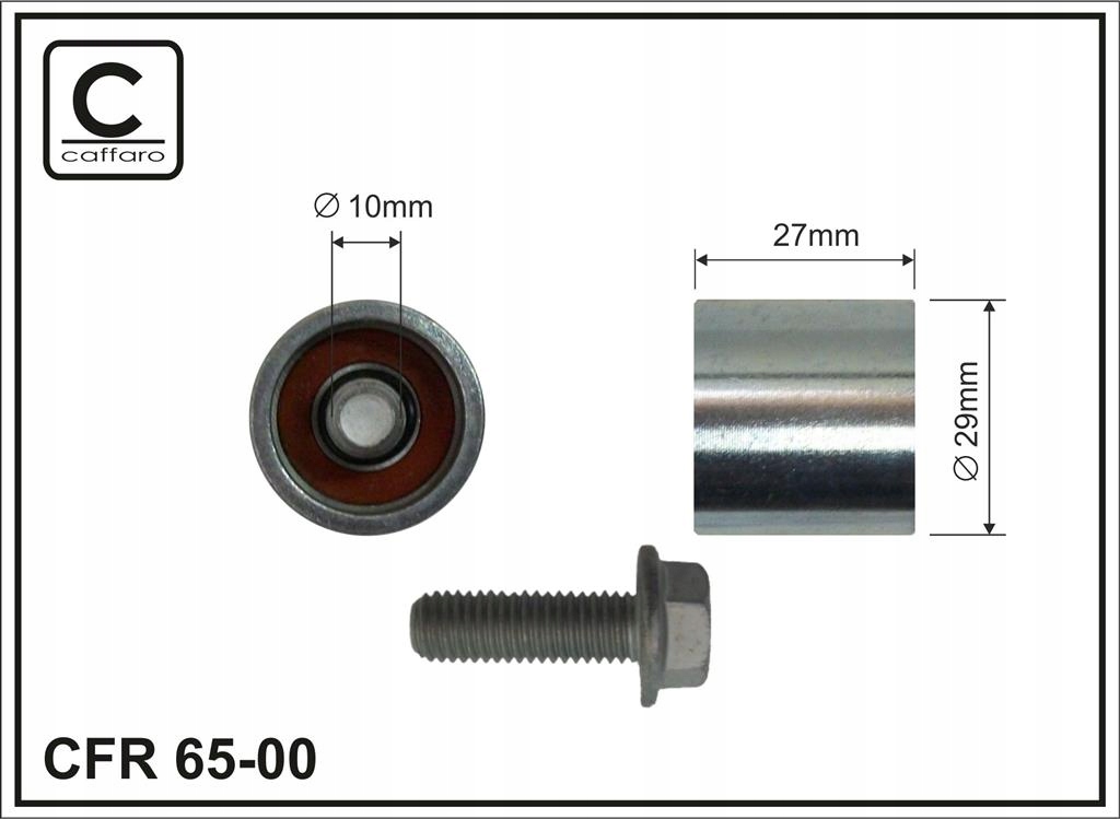 фото №3, Caffaro 65-00 ролик напрямна / напрямна, ремінь розподільного валу