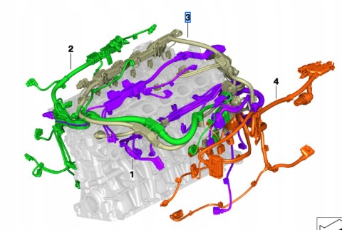 фото №14, Bmw 7 g70 735i 740i b58b30p b58n b58l жгут электропроводка электрическая двигателя