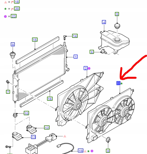 Купити Вентилятор радіатора ford mondeo mk3 2002-07