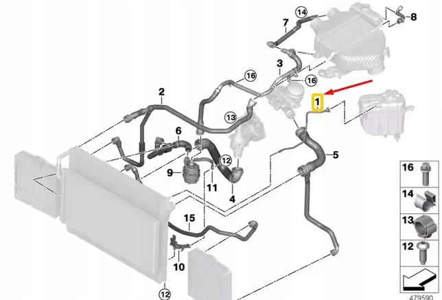 Купить Bmw m3 f80 труба вентиляционная системы охлаждение 17122284686 2284686 oem