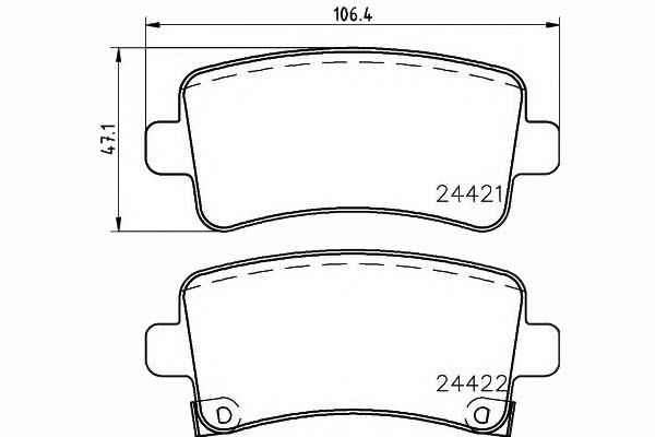 фото №14, Textar 2442102 набор тормозных колодок тормозных, тормоза дисковые