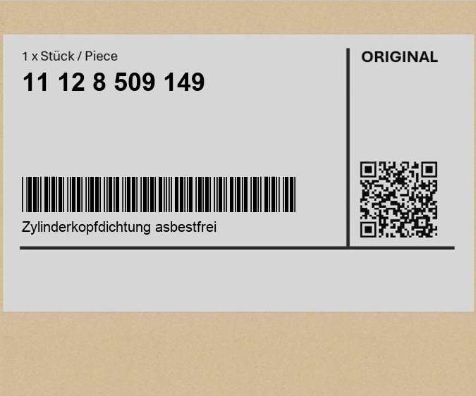 фото №1, Прокладка головний. двигуна безазбестова mini countryman r60 r56 bmw 1 f20 lci