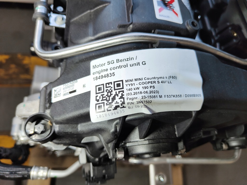 фото №10, Двигатель mini countryman f60 f55 f56 f54 b38a15a b38 ukł. топливный - новый !!!