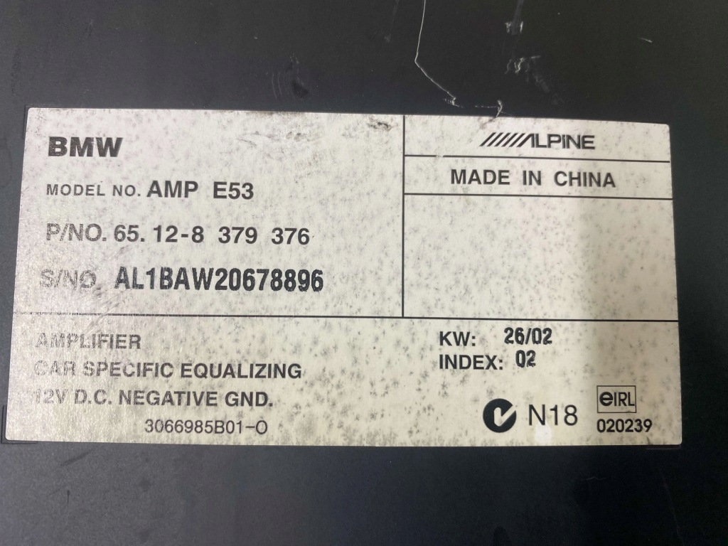 Bmw x5 підсилювач аудіо 2002 suv 4/5dr 65128379376 01-03 дизель 3.0d Зі Шроту