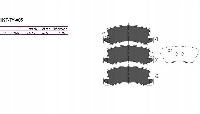 фото №1, Тормозные колодки тормозные задние toyota avensis t22 00-01
