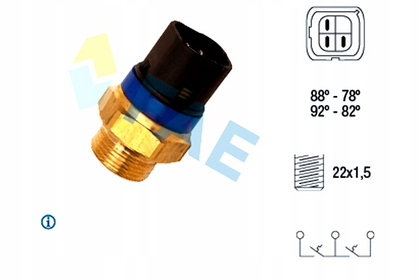 фото №2, Fae 38110 перемикач термічний, вентилятор радіатора