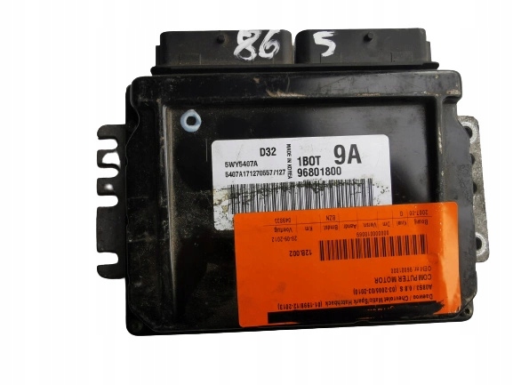 фото №1, Chevrolet spark 0.8b 5wy5407a 96801800 бортовий комп'ютер ec