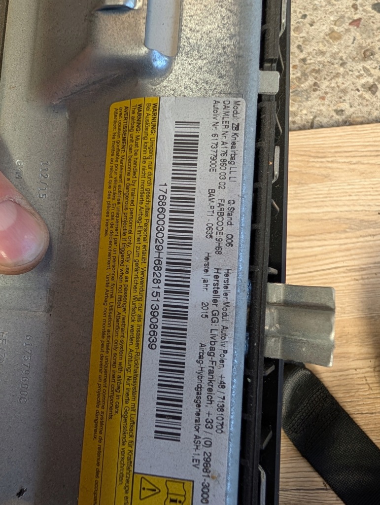 Mercedes gla x156 220 4 matic приборная панель панель  подушка безопасности комплект оригинал Цена