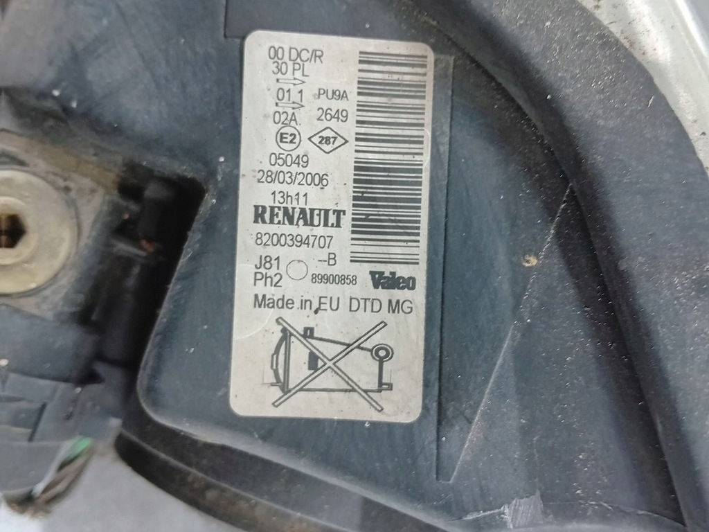 фото №10, Лампа перед права ксенон renault espace iv 8200394707 89900858 89034934