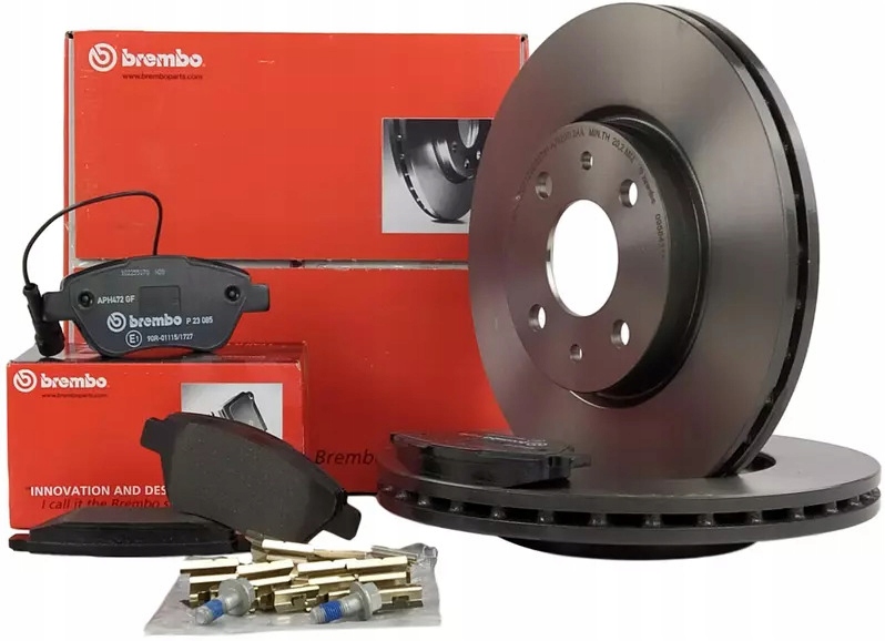 фото №1, Brembo гальмівні диски+ гальмівні колодки перед fiat bravo ii 257mm