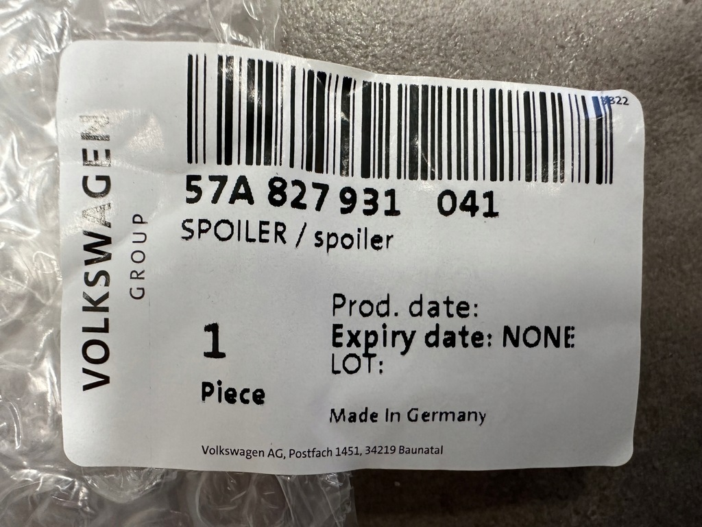 фото №7, Skoda karoq nu спойлер задній правий 57a827932041 лівий 57a827931041