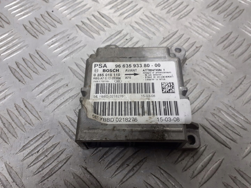 фото №1, Модуль подушка безопасности peugeot 207 9663593380