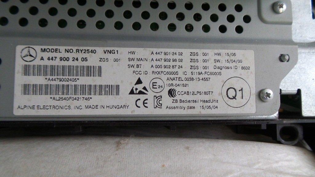 фото №9, Навігація радіо mercedes vito w447 a4479002405 2015 w447 vito