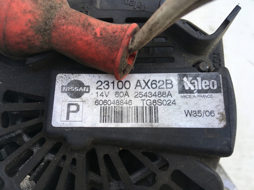 фото №1, Генератор nissan note micra k12 e11 1,2 1.4 16v