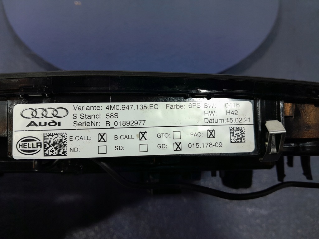 фото №12, Audi q7 ii 4m lift ліхтарі стельовий s-line 4m0947135ec