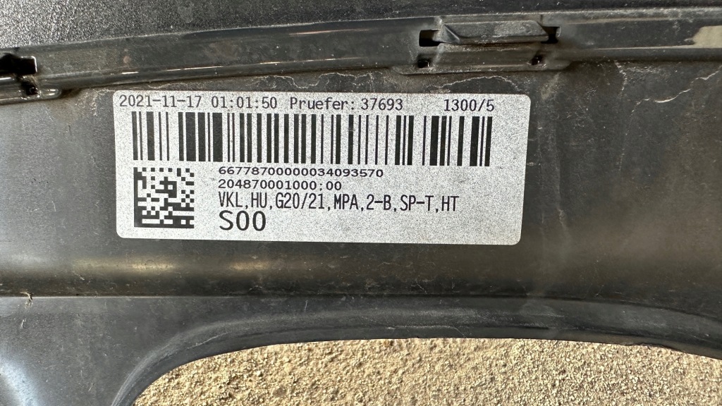 Bmw 3 g21 kombi msp бампер задній m-pakiet Зі Шроту