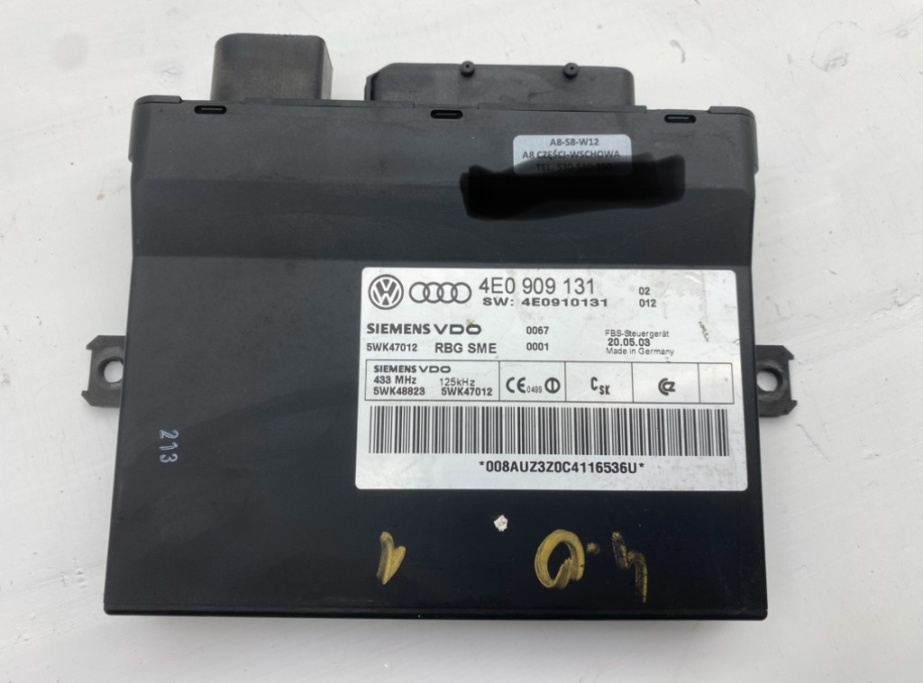 фото №1, 4e0909131 блок управления модуль kessy audi a8 d3 - a8 запчасти wschowa