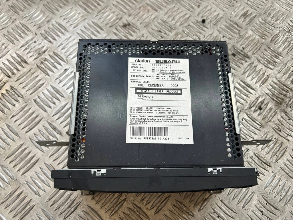 фото №3, Радио радиопроигрыватель считыватель cd subaru impreza gh iii 86201fg441