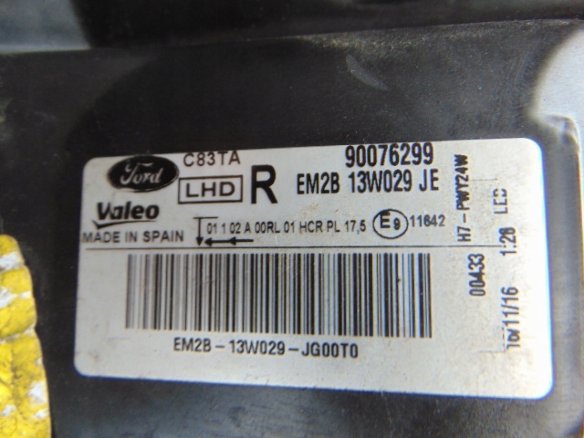 фото №9, Лампа правая перед led ford galaxy mk4 2015- em2b13w029je комплектная europa
