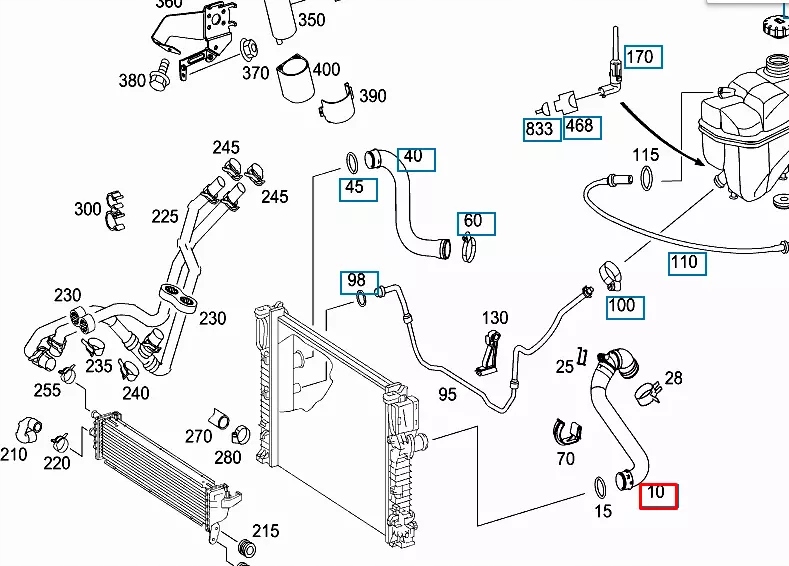 фото №11, Mercedes benz e w211 охолоджуюча рідина water труба шланг a2115011182