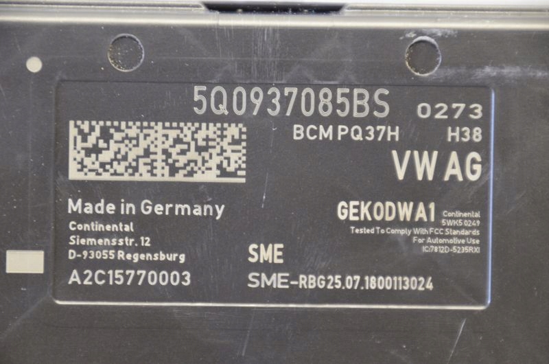 фото №4, Vw audi модуль блок управления бортовой сетью 5q0937085bs