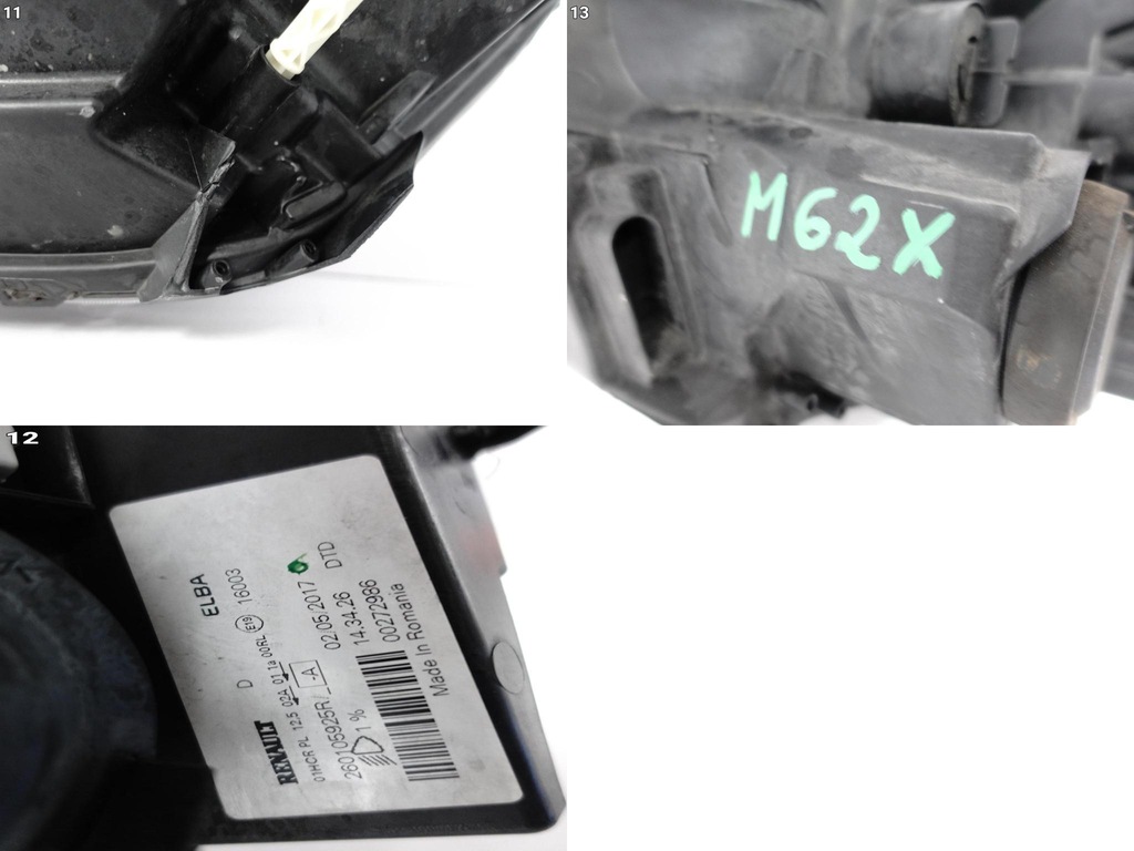 фото №12, Dacia sandero logan ii 2 lift 17-20 лампа правая обычная h7+led eu