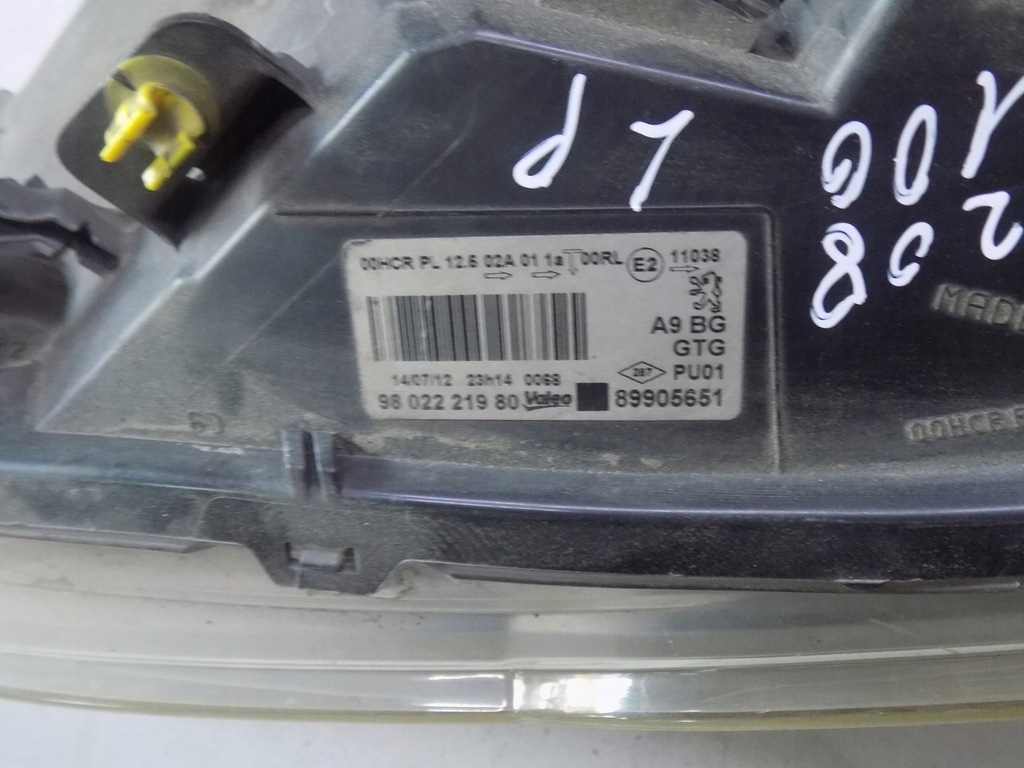 фото №9, Peugeot 208 i 12-18 лампа лівий перед 9802221980