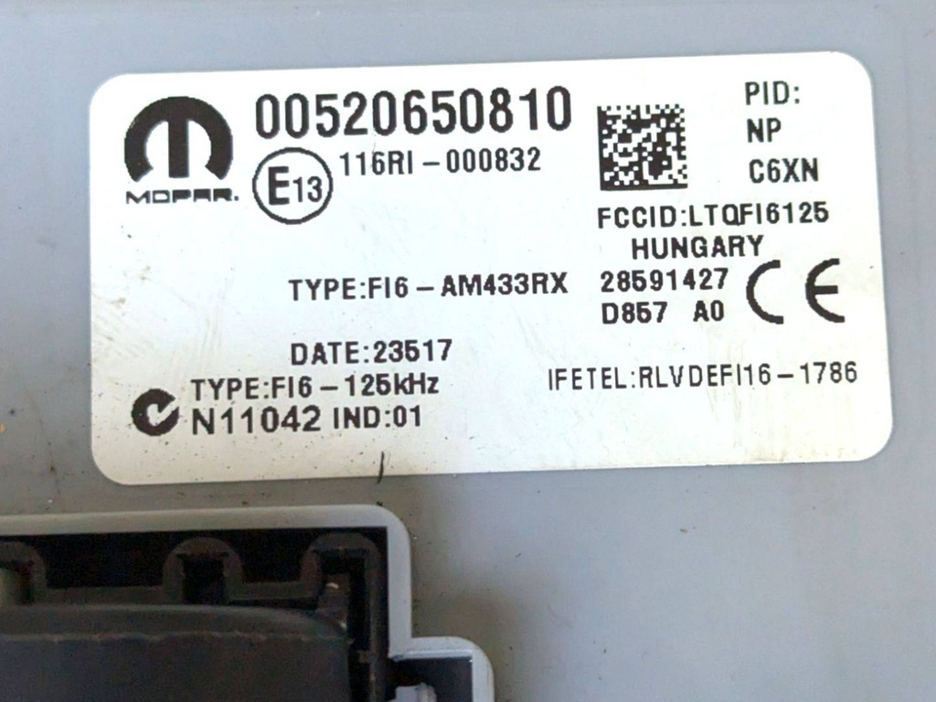 фото №4, Модуль bsi fiat panda 3 2017 00520650810