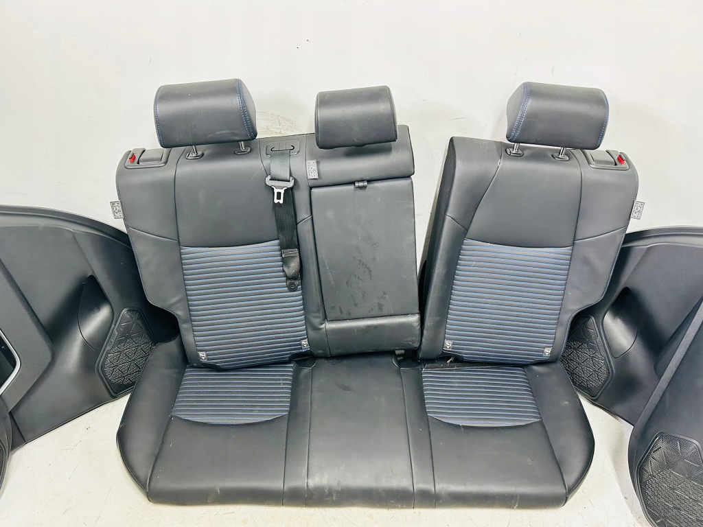 фото №7, Rav4 v гібрид сидіння заднє сидіння обшивки шкіра комплект selection niebieska nić