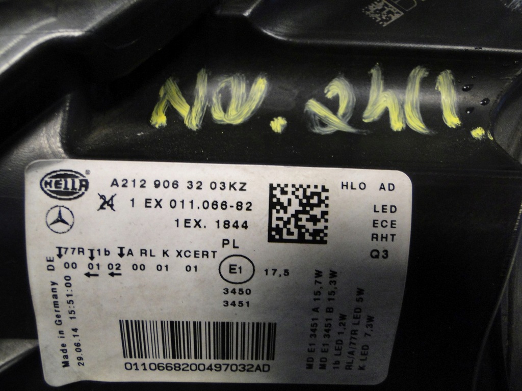 фото №8, Mercedes e klasa 212 w212 lift лампа передняя правая led ils