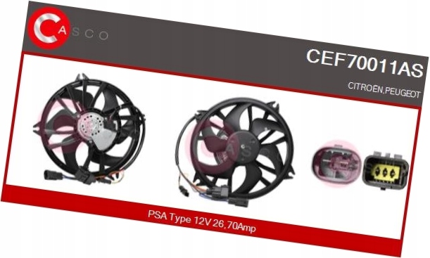 фото №1, Вентилятор радиатора - casco cef70011as